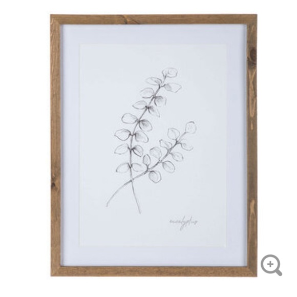 Sketched Eucalyptus Branch Artwork